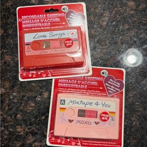 *Sold Individually*  Recordable Greeting Cassette - Pink or Red